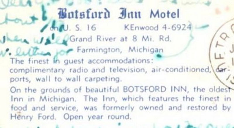 Botsford Inn - Vintage Postcard (newer photo)